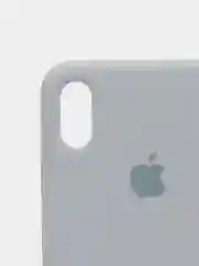 Серый силиконовый чехол iPhone XS Max, Silicone Case, с открытым низом
