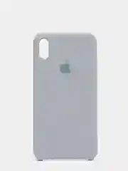 Серый силиконовый чехол iPhone XS Max, Silicone Case, с открытым низом