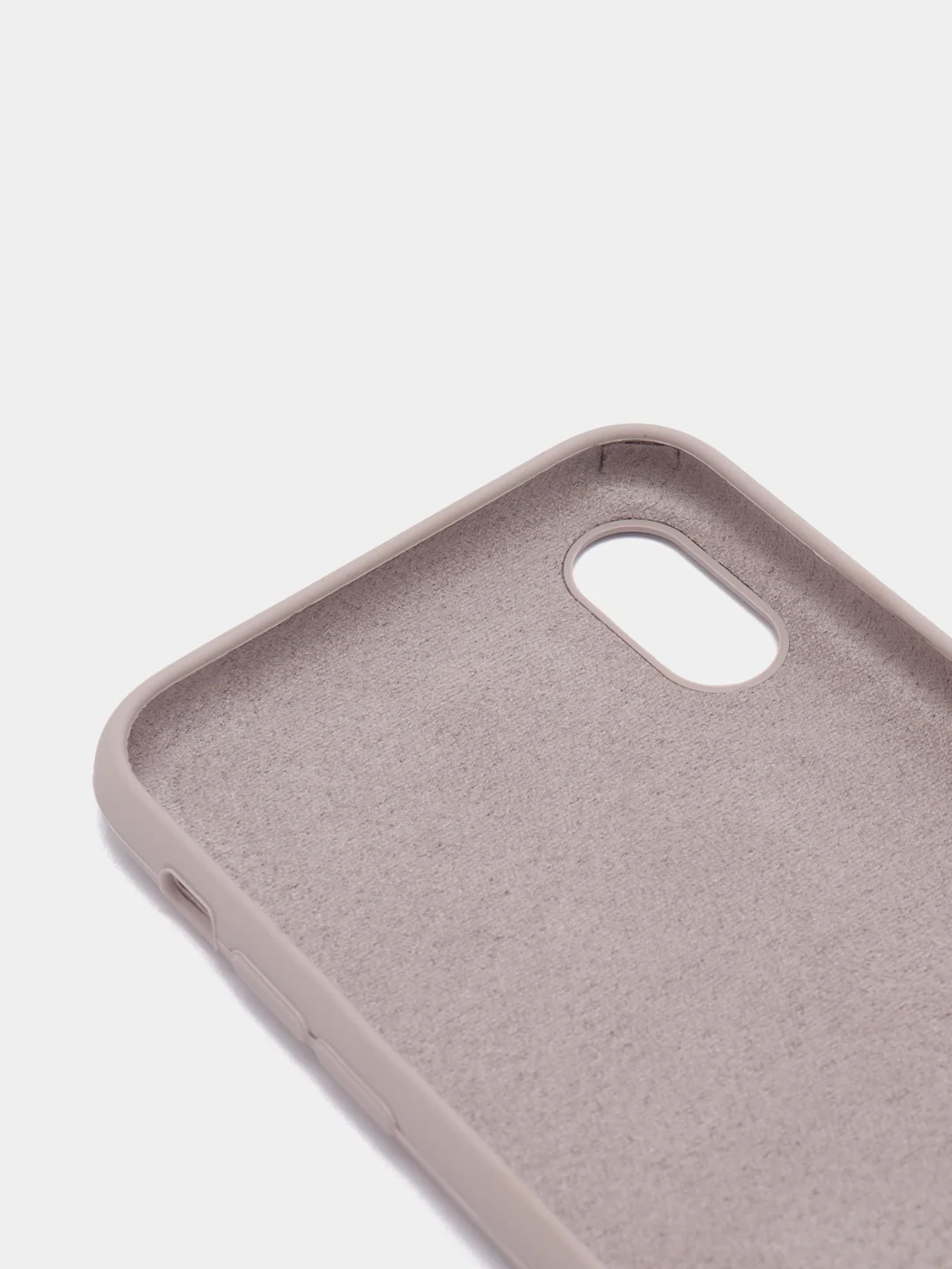 Бежевый силиконовый чехол iPhone X / iPhone XS, Silicone Case, с открытым низом