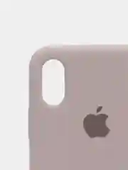 Бежевый силиконовый чехол iPhone X / iPhone XS, Silicone Case, с открытым низом