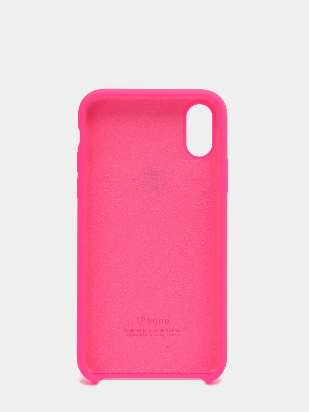 Фуксия силиконовый чехол iPhone X / iPhone XS, Silicone Case, с открытым низом