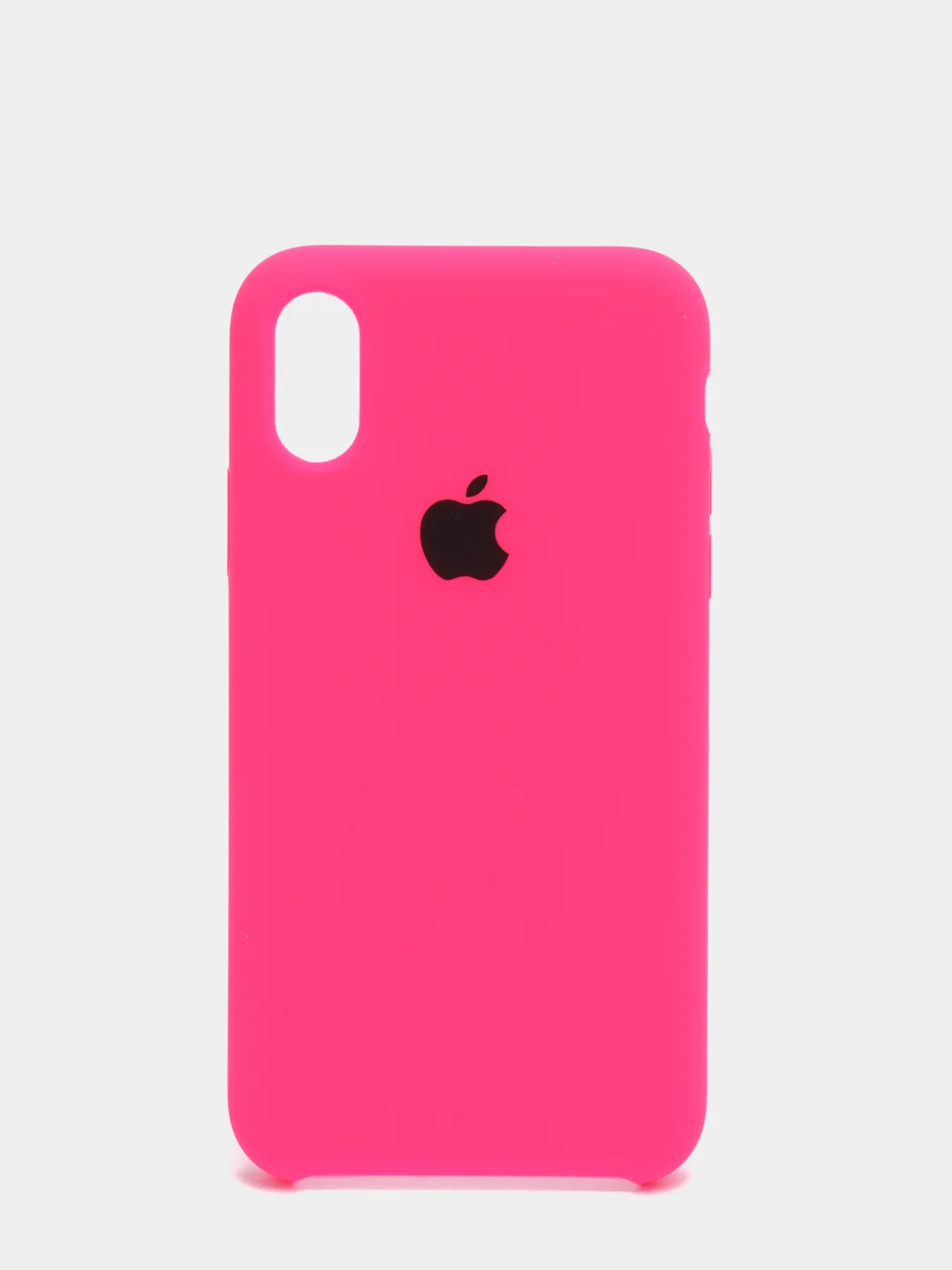 Фуксия силиконовый чехол iPhone X / iPhone XS, Silicone Case, с открытым низом
