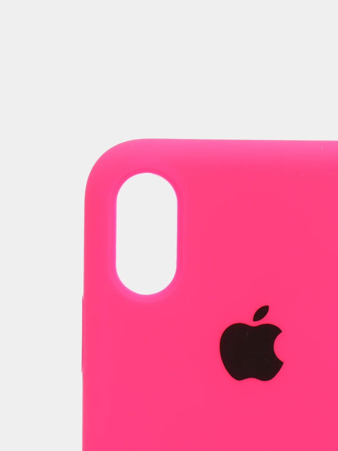 Фуксия силиконовый чехол iPhone X / iPhone XS, Silicone Case, с открытым низом