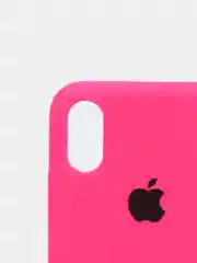 Фуксия силиконовый чехол iPhone X / iPhone XS, Silicone Case, с открытым низом