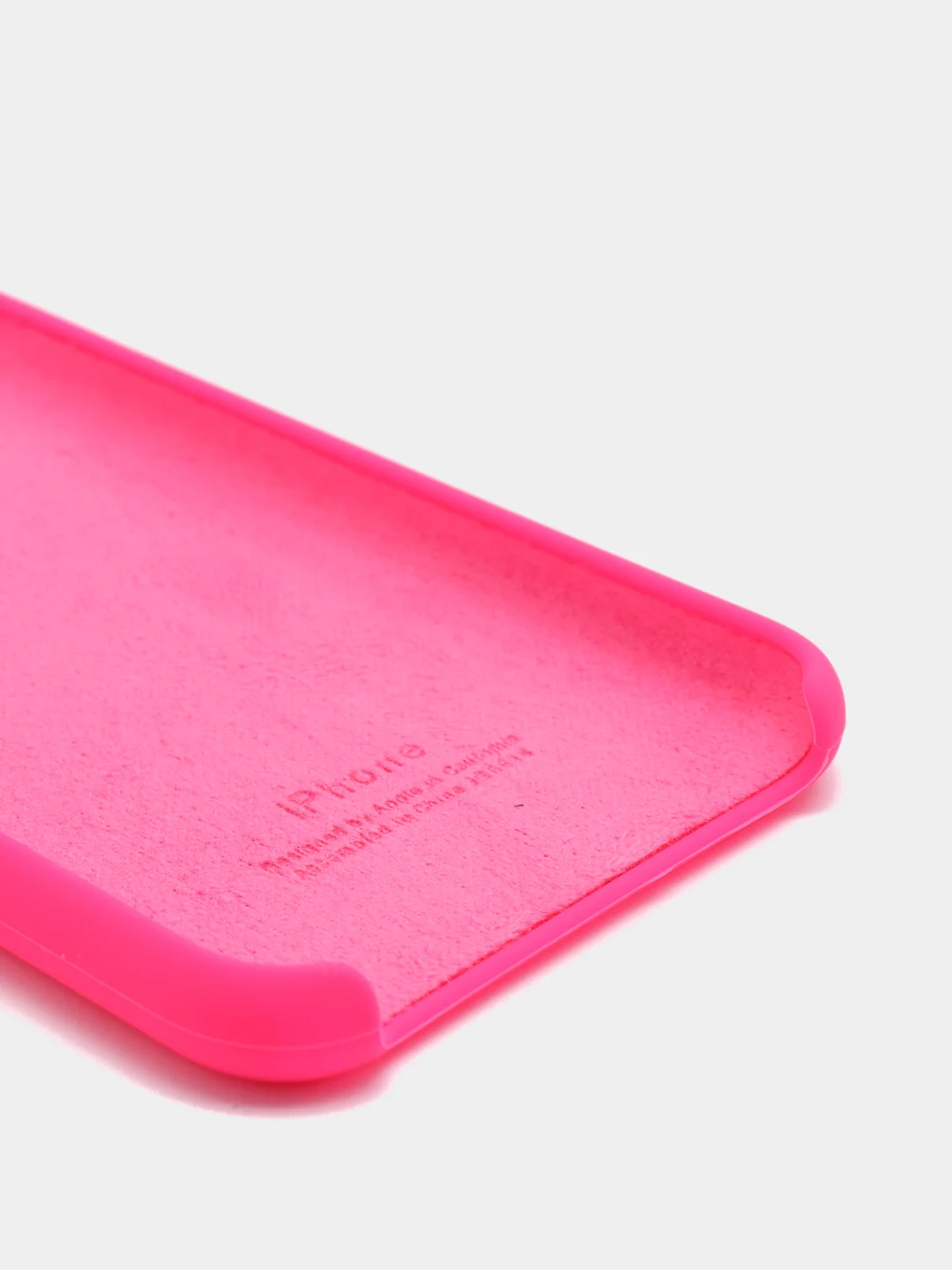 Фуксия силиконовый чехол iPhone X / iPhone XS, Silicone Case, с открытым низом