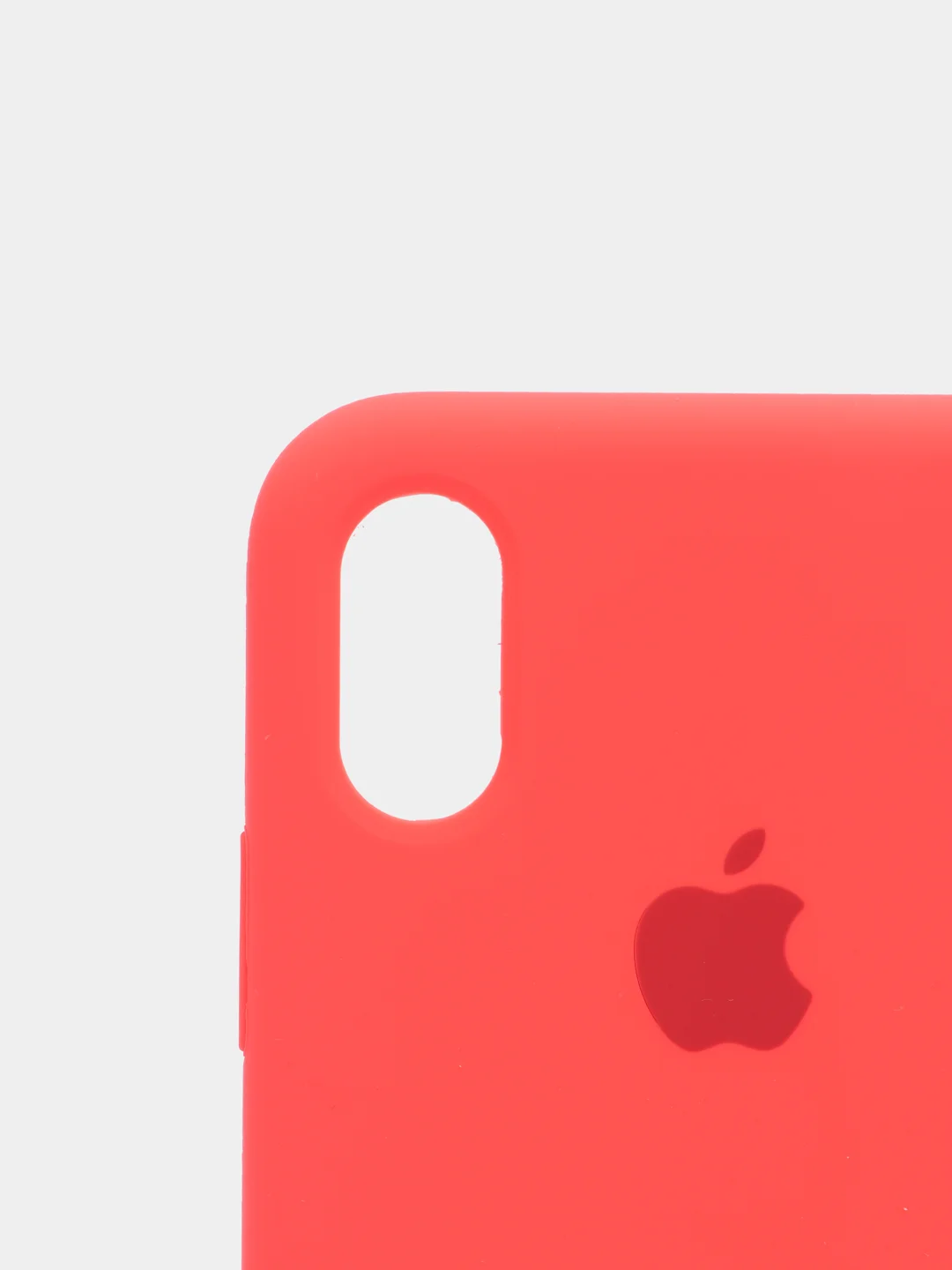Кораллово-розовый силиконовый чехол iPhone X / iPhone XS, Silicone Case, с закрытым низом