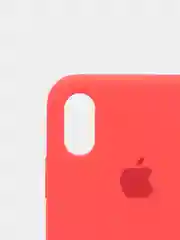 Кораллово-розовый силиконовый чехол iPhone X / iPhone XS, Silicone Case, с закрытым низом