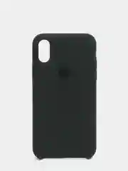Тёмно-зелёный силиконовый чехол iPhone X / iPhone XS, Silicone Case, с открытым низом