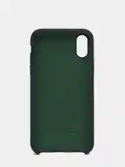 Тёмно-зелёный силиконовый чехол iPhone X / iPhone XS, Silicone Case, с открытым низом