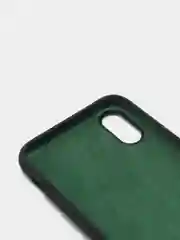 Тёмно-зелёный силиконовый чехол iPhone X / iPhone XS, Silicone Case, с открытым низом