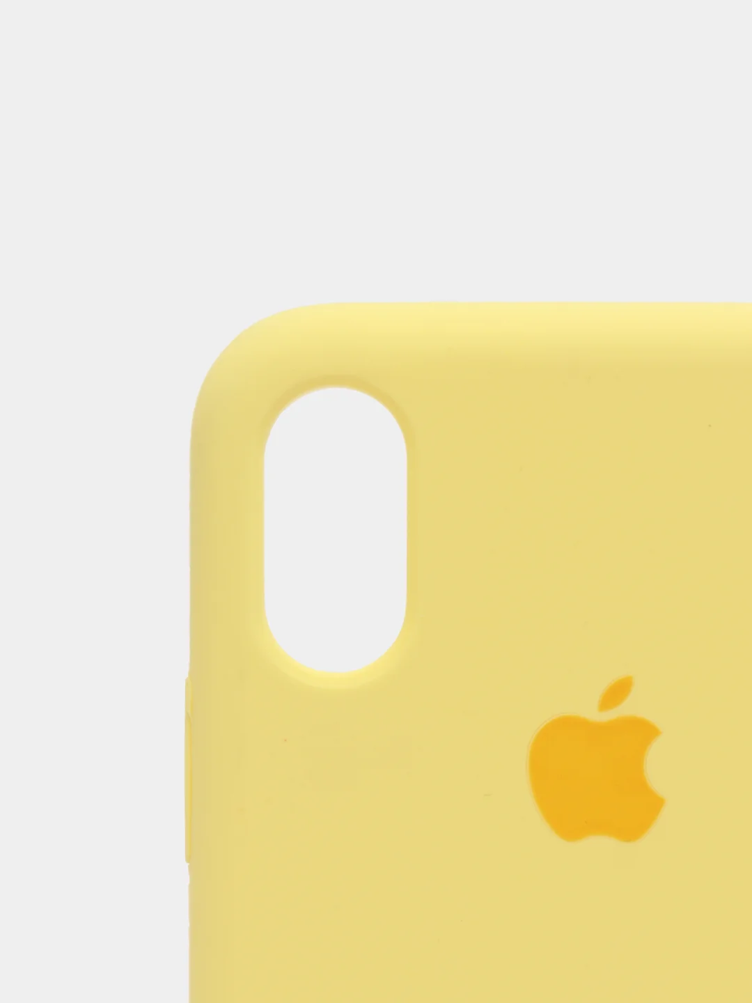 Желтый силиконовый чехол iPhone X / iPhone XS, Silicone Case, с открытым низом