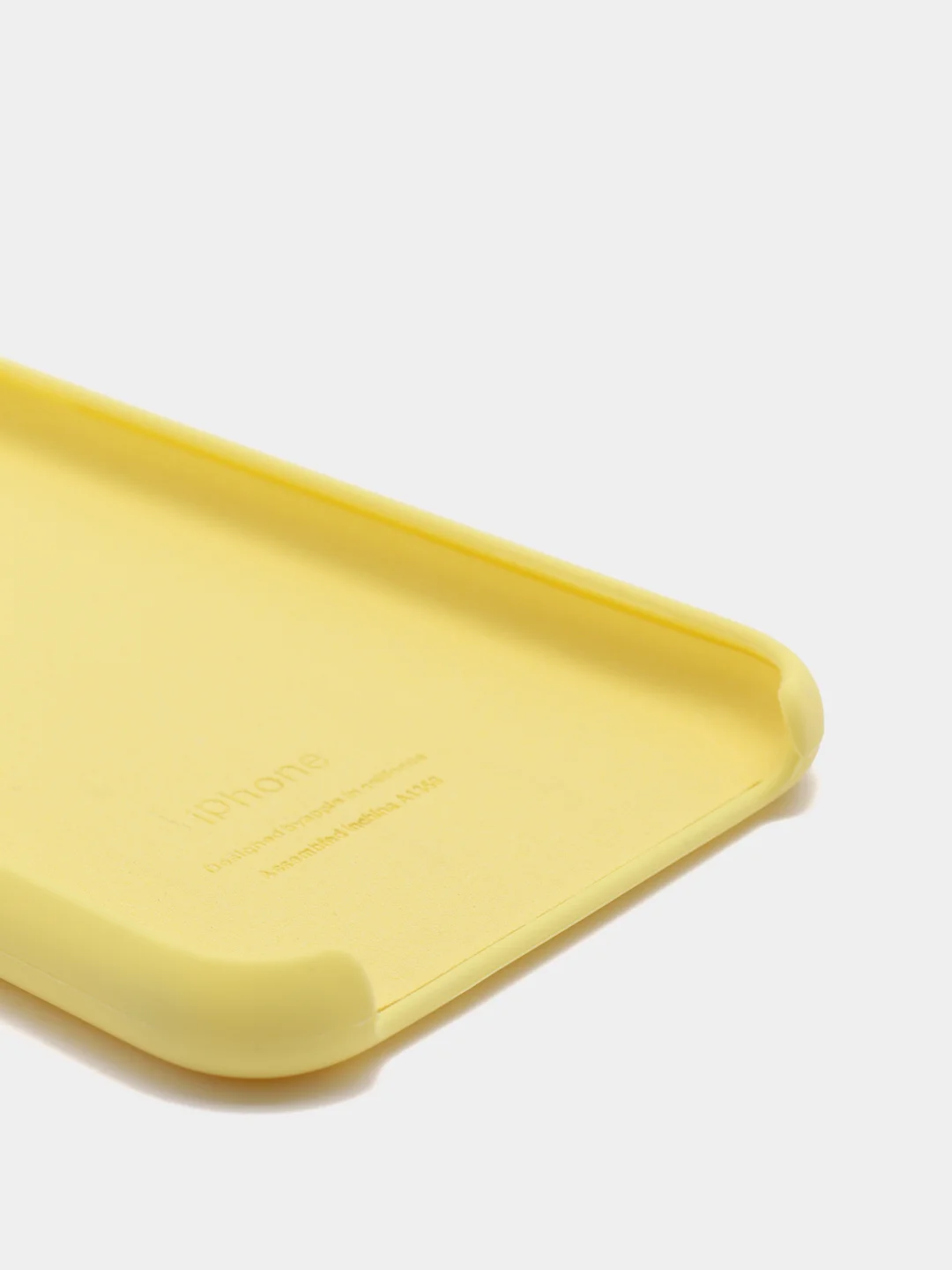 Желтый силиконовый чехол iPhone X / iPhone XS, Silicone Case, с открытым низом