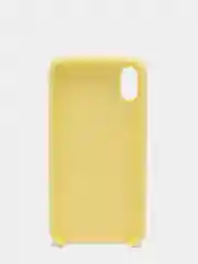 Желтый силиконовый чехол iPhone X / iPhone XS, Silicone Case, с открытым низом
