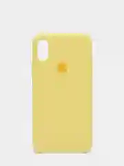 Желтый силиконовый чехол iPhone X / iPhone XS, Silicone Case, с открытым низом