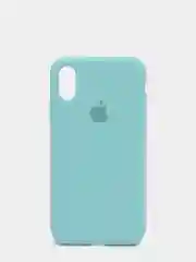 Бирюзовый силиконовый чехол iPhone X / iPhone XS, Silicone Case, с закрытым низом