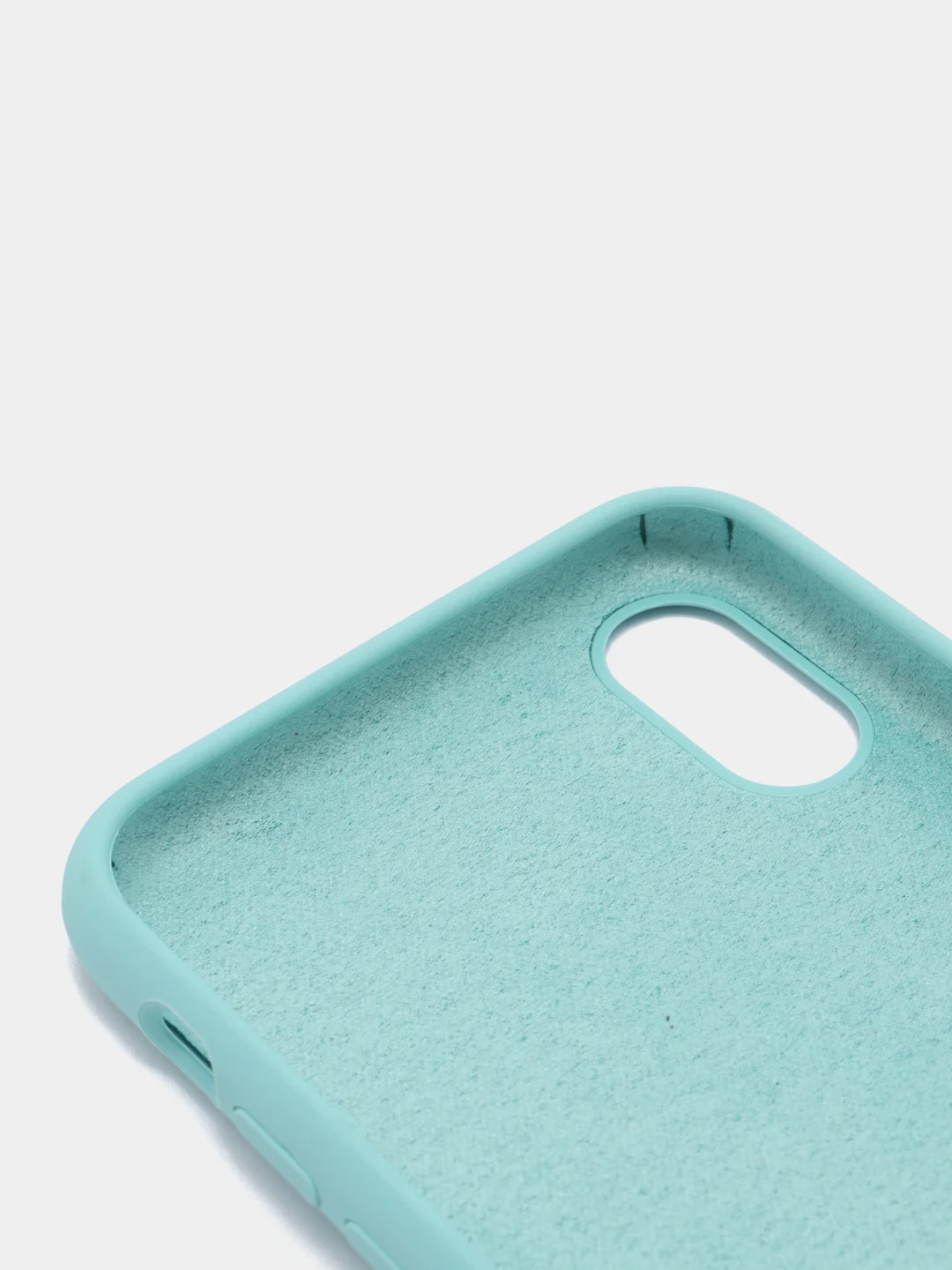 Бирюзовый силиконовый чехол iPhone X / iPhone XS, Silicone Case, с закрытым низом