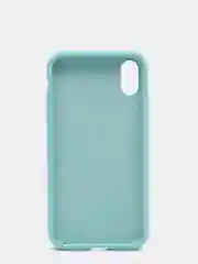 Бирюзовый силиконовый чехол iPhone X / iPhone XS, Silicone Case, с закрытым низом