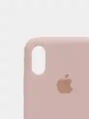 Пудровый силиконовый чехол iPhone X / iPhone XS, Silicone Case, с открытым низом