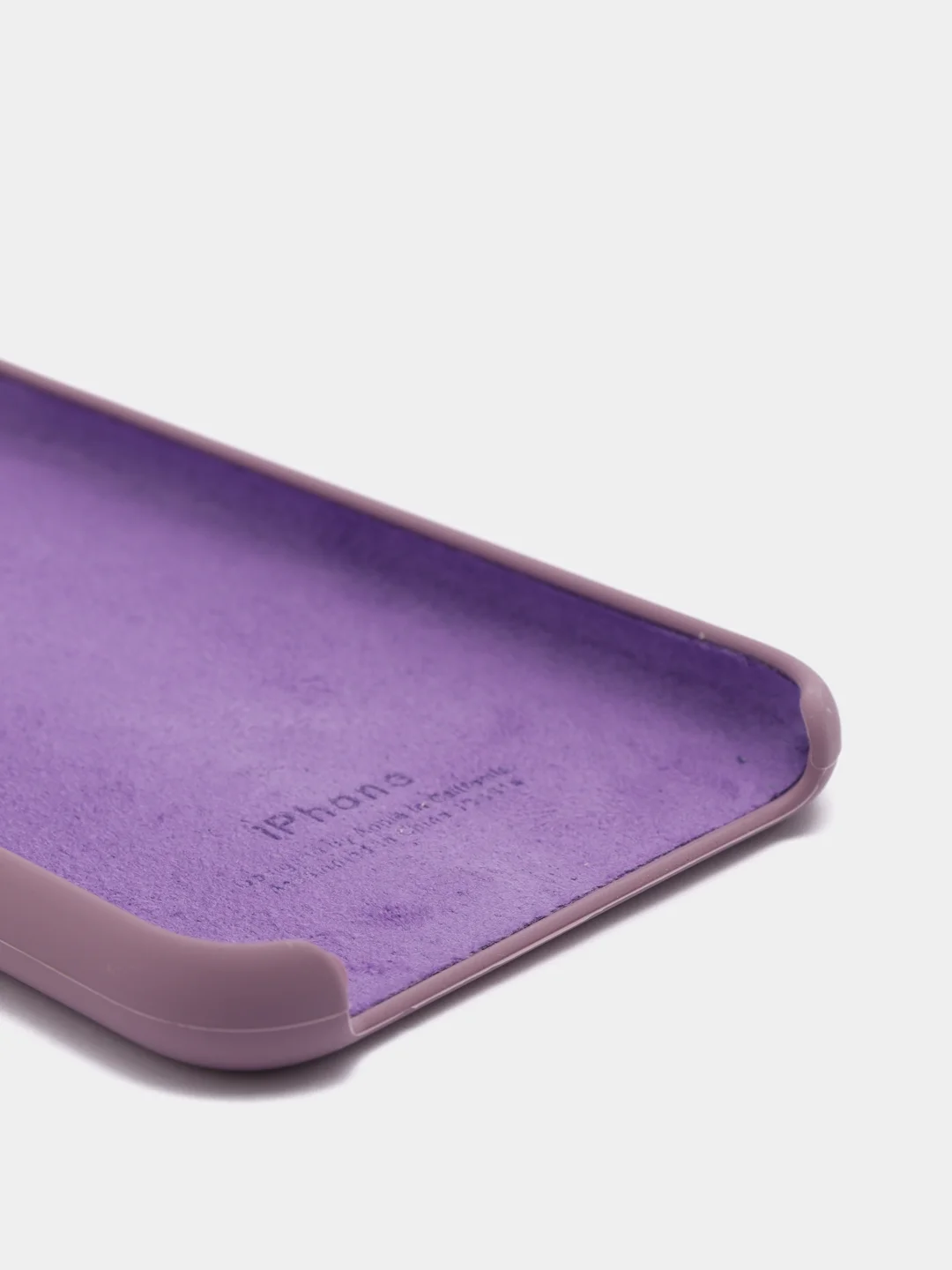 Сиреневый силиконовый чехол iPhone X / iPhone XS, Silicone Case, с открытым низом