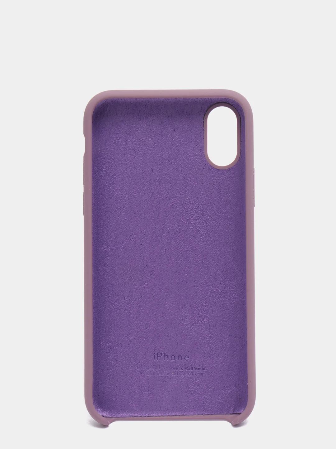 Сиреневый силиконовый чехол iPhone X / iPhone XS, Silicone Case, с открытым низом