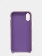 Сиреневый силиконовый чехол iPhone X / iPhone XS, Silicone Case, с открытым низом