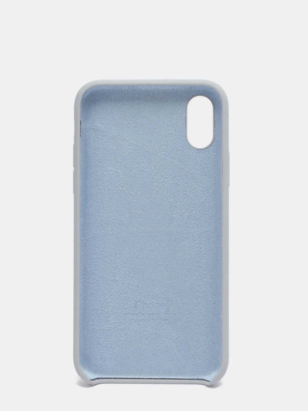Серый силиконовый чехол iPhone X / iPhone XS, Silicone Case, с открытым низом