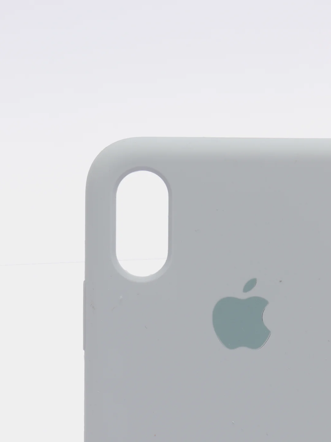 Серый силиконовый чехол iPhone X / iPhone XS, Silicone Case, с открытым низом