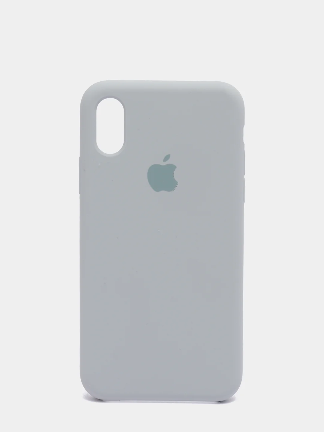 Серый силиконовый чехол iPhone X / iPhone XS, Silicone Case, с открытым низом