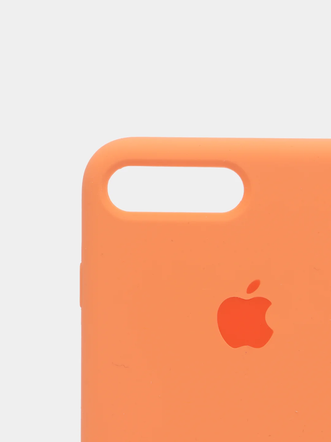 Светло-оранжевый силиконовый чехол iPhone 7 Plus / iPhone 8 Plus, Silicone Case, с открытым низом