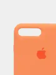 Светло-оранжевый силиконовый чехол iPhone 7 Plus / iPhone 8 Plus, Silicone Case, с открытым низом