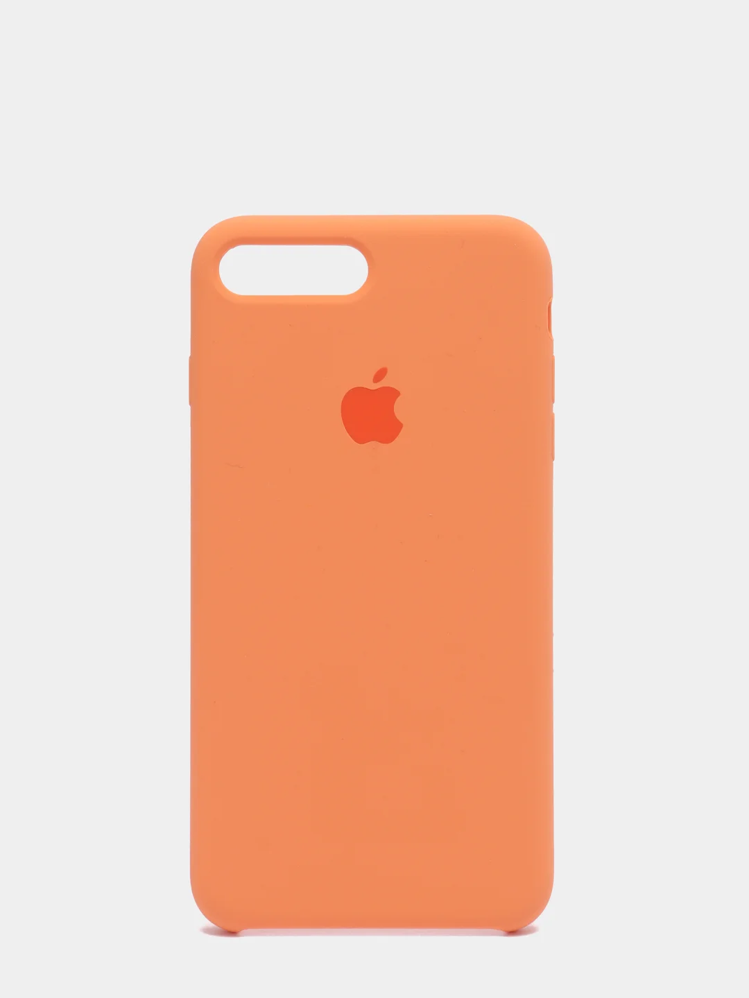Светло-оранжевый силиконовый чехол iPhone 7 Plus / iPhone 8 Plus, Silicone Case, с открытым низом