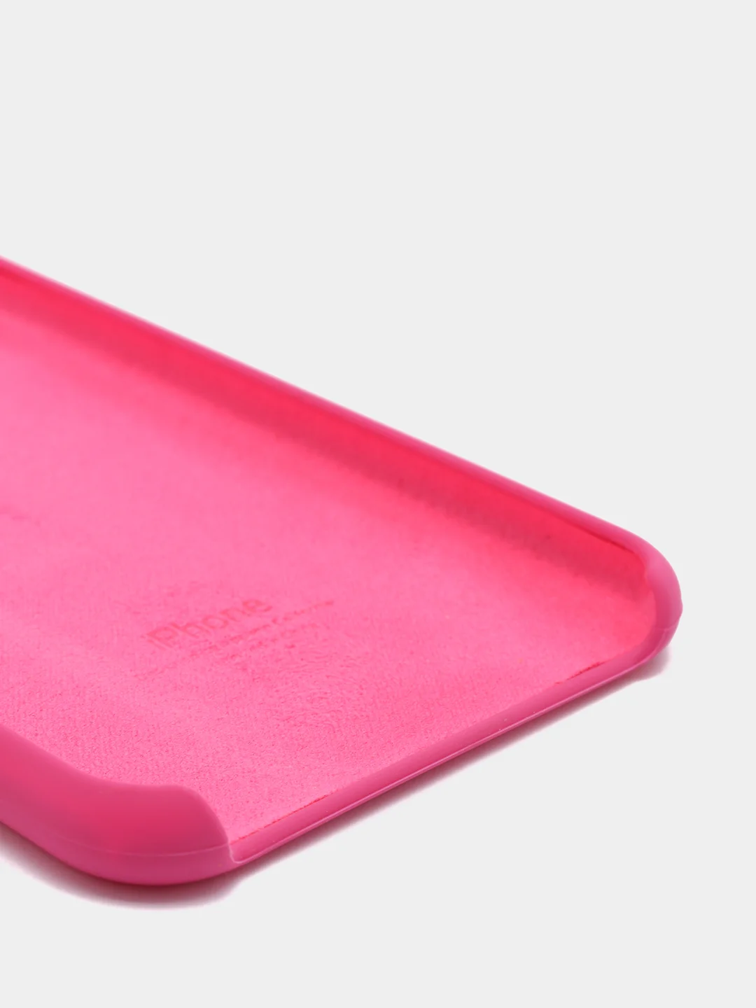 Тёмно-розовый силиконовый чехол iPhone 7 Plus / iPhone 8 Plus, Silicone Case, с открытым низом