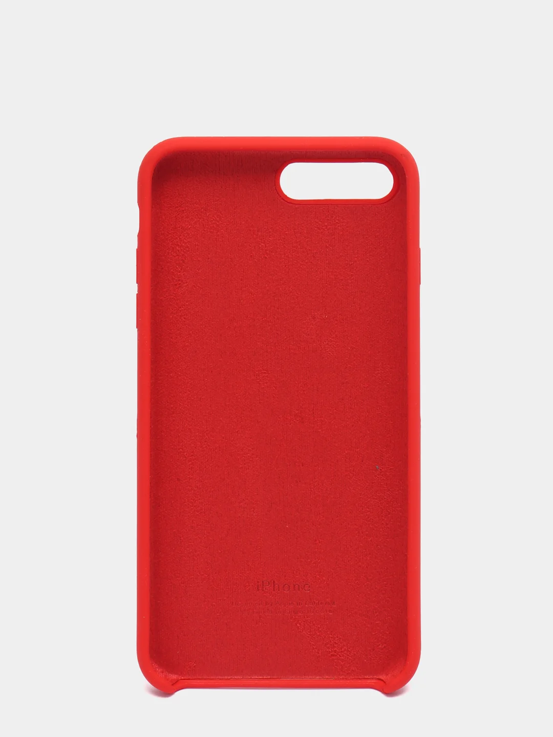 Красный силиконовый чехол iPhone 7 Plus / iPhone 8 Plus, Silicone Case, с открытым низом