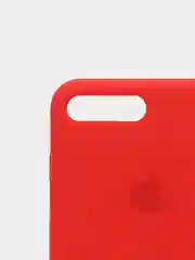 Красный силиконовый чехол iPhone 7 Plus / iPhone 8 Plus, Silicone Case, с открытым низом