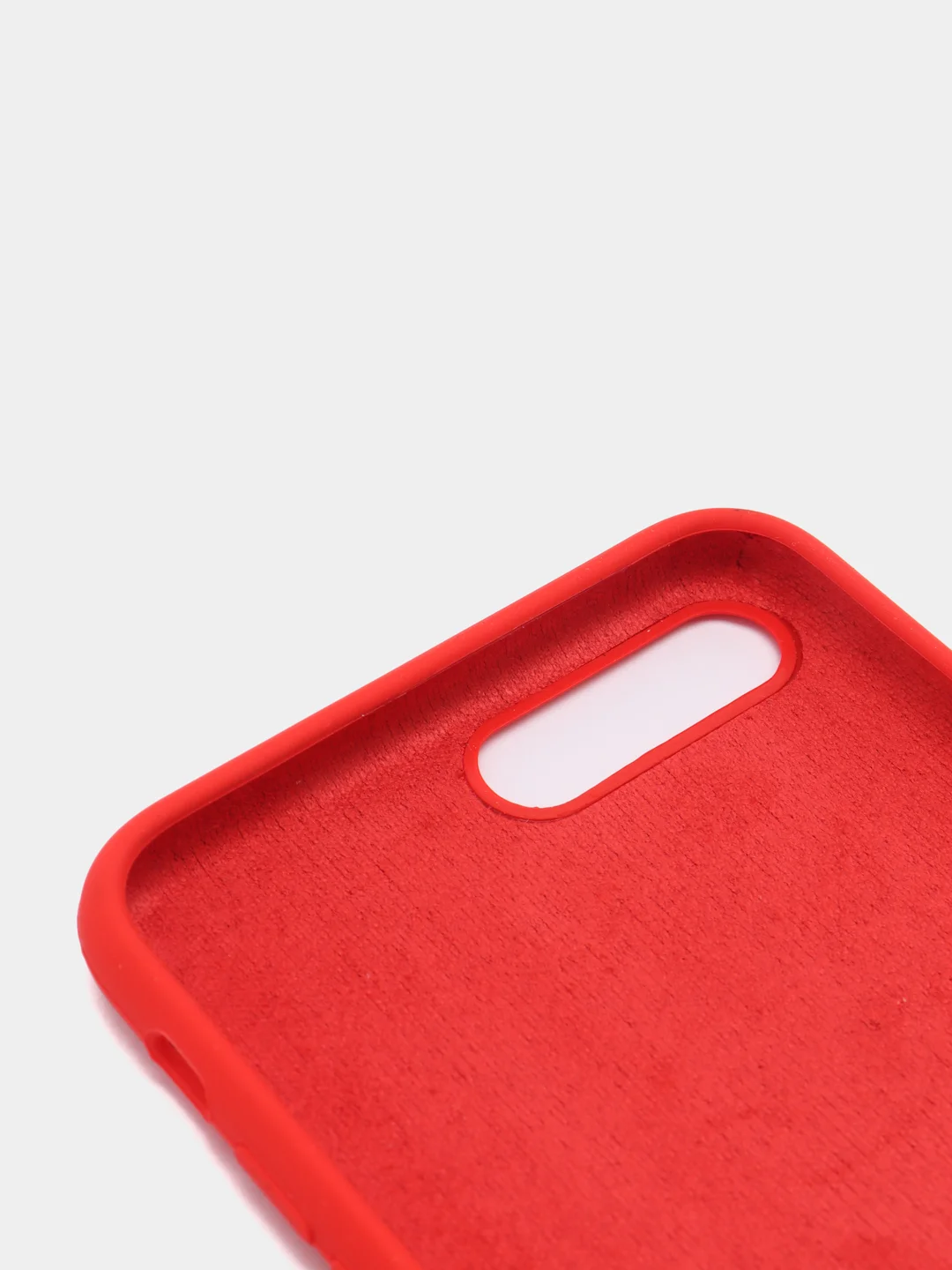 Красный силиконовый чехол iPhone 7 Plus / iPhone 8 Plus, Silicone Case, с открытым низом