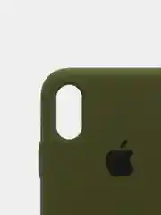 Зелёный хаки силиконовый чехол iPhone X / iPhone XS, Silicone Case, с закрытым низом