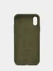 Зелёный хаки силиконовый чехол iPhone X / iPhone XS, Silicone Case, с закрытым низом
