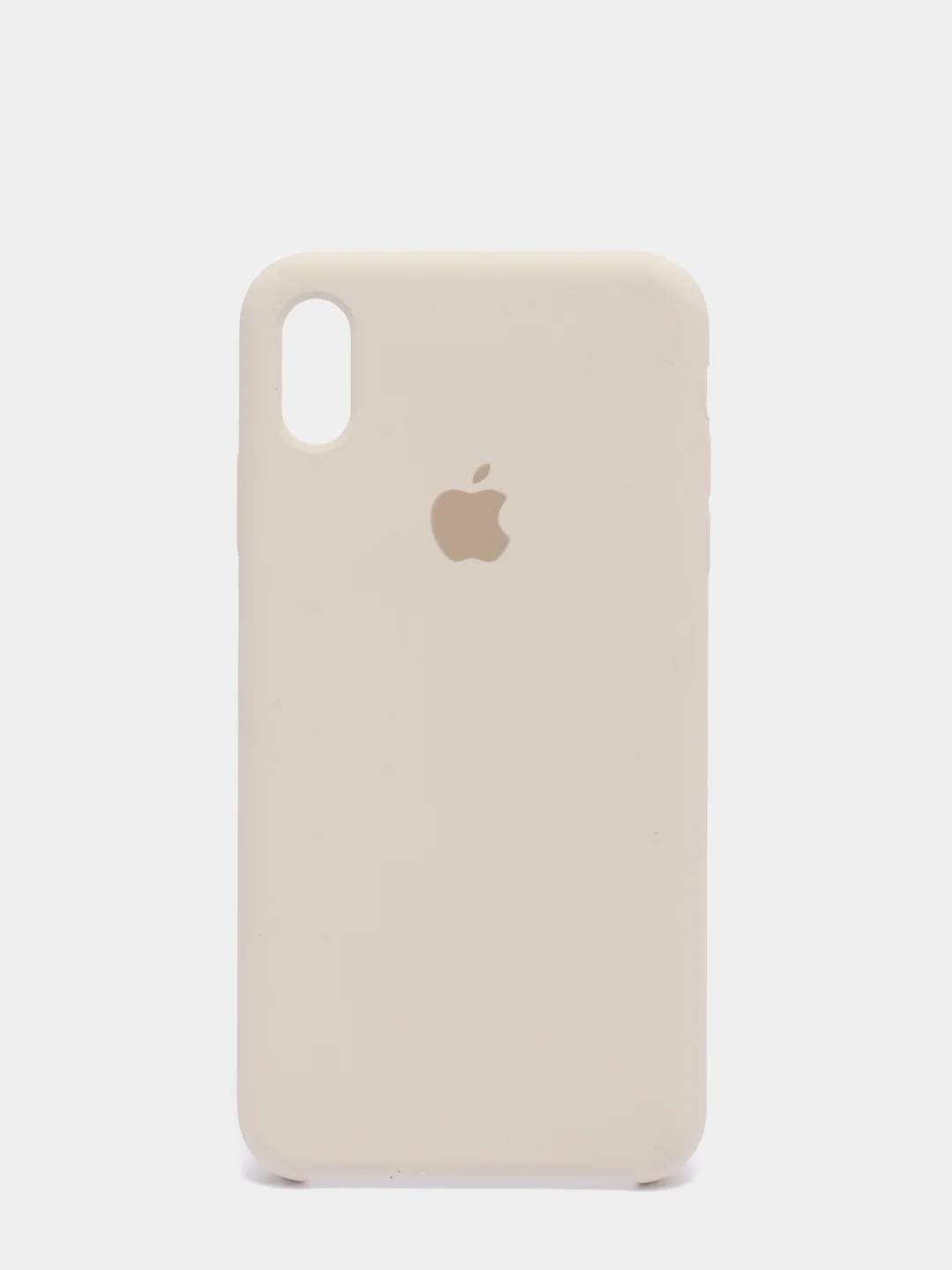 Молочный силиконовый чехол iPhone XS Max, Silicone Case, с открытым низом
