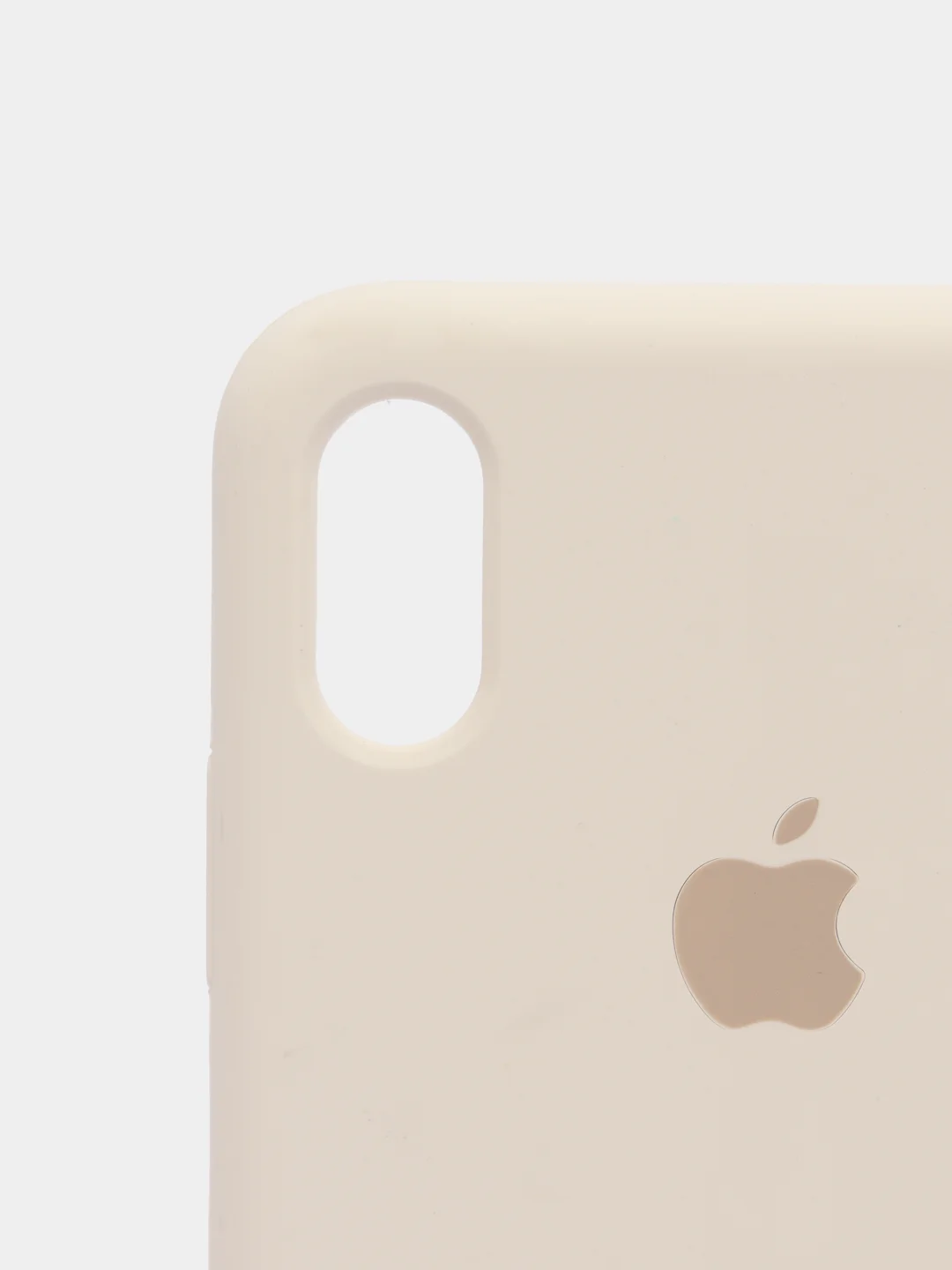 Молочный силиконовый чехол iPhone XS Max, Silicone Case, с открытым низом
