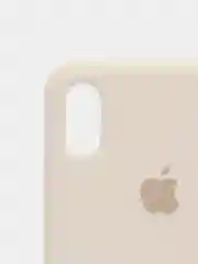 Молочный силиконовый чехол iPhone XS Max, Silicone Case, с открытым низом