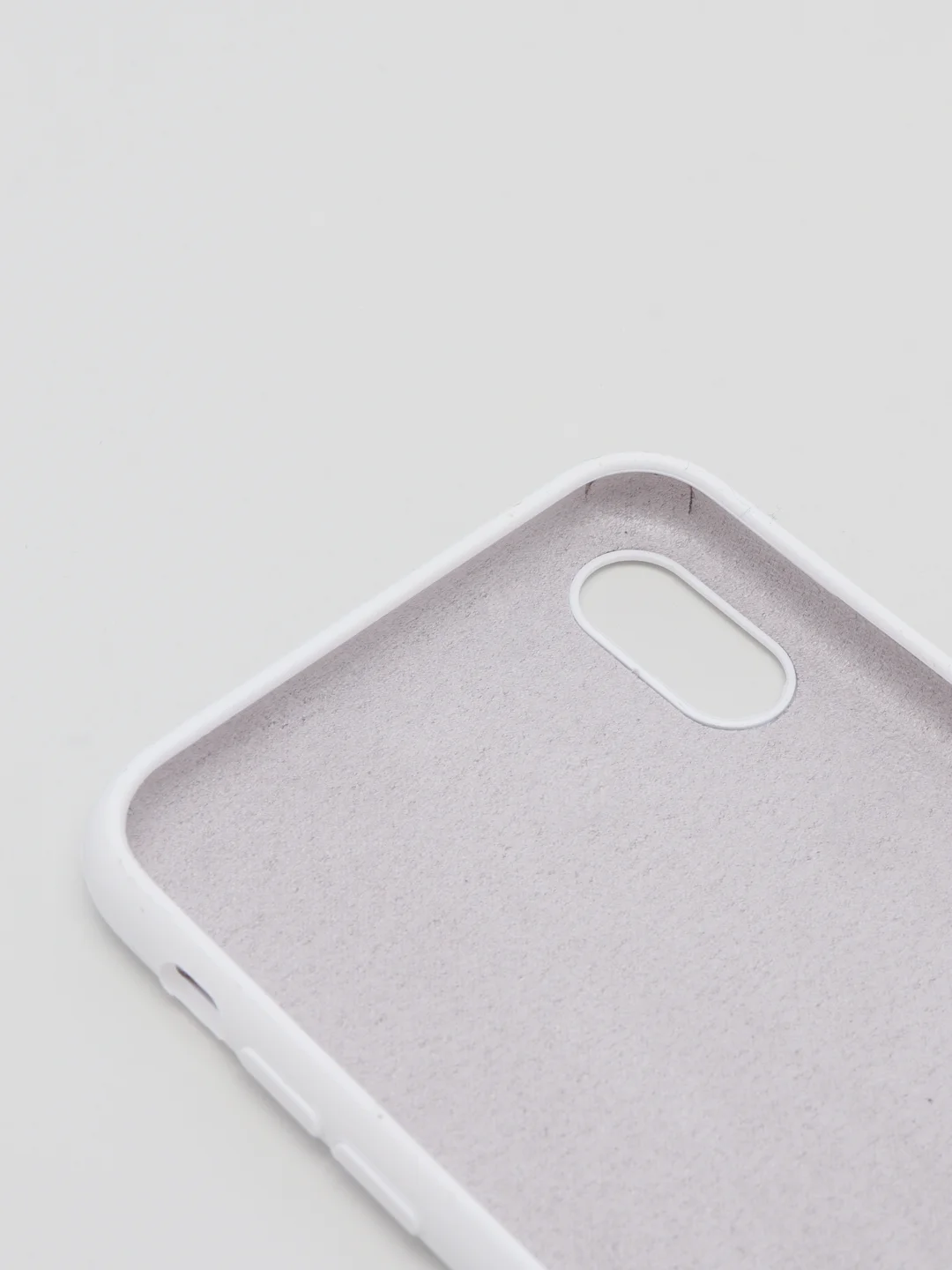 Белый силиконовый чехол iPhone XS Max, Silicone Case, с открытым низом