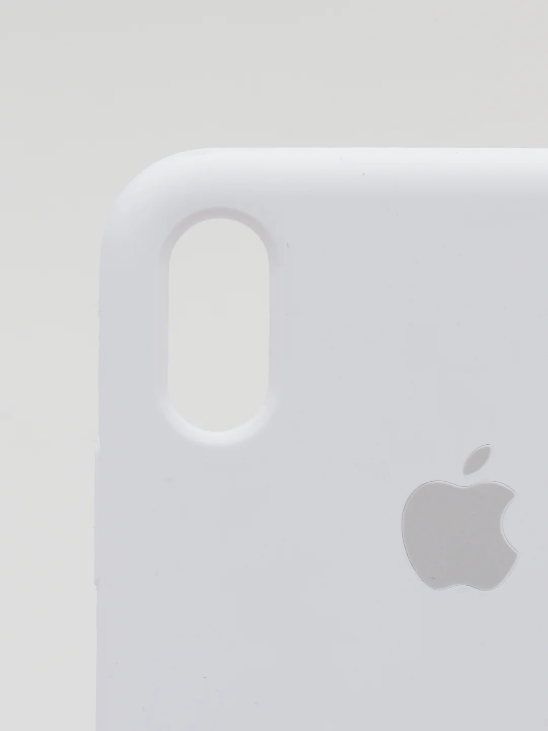 Белый силиконовый чехол iPhone XS Max, Silicone Case, с открытым низом
