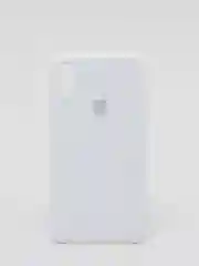 Белый силиконовый чехол iPhone XS Max, Silicone Case, с открытым низом