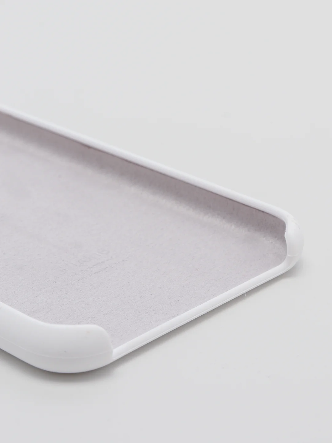 Белый силиконовый чехол iPhone XS Max, Silicone Case, с открытым низом