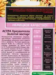 Семена Астра Хризантелла "Золотой восторг" набор 1, 2, 3, 5 уп