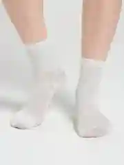 Белый носки женские, однотонные, тонкие, высокие