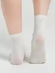Белый носки женские, однотонные, тонкие, высокие