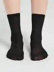 Черный носки женские, однотонные, тонкие, высокие