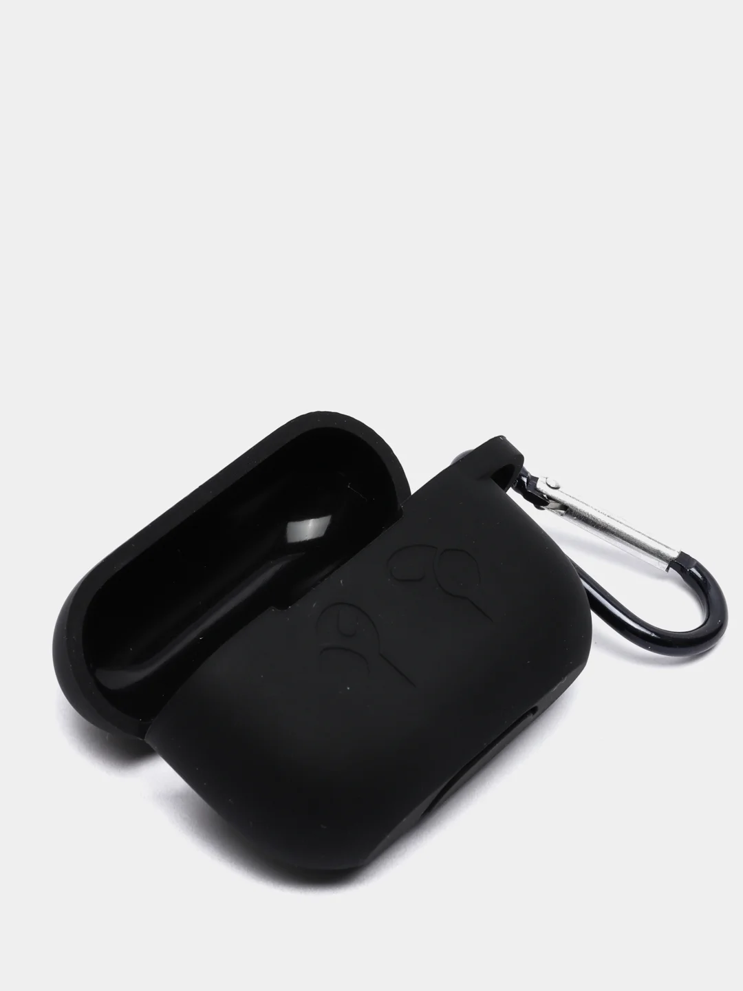 Черный силиконовый чехол для наушников Apple AirPods, аирподс, карабином, красный, розовый черный