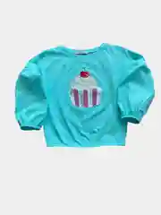Мятный джемпер для девочки